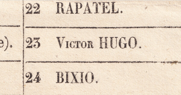 Votez Victor Hugo ! - Bulletin de vote 1849