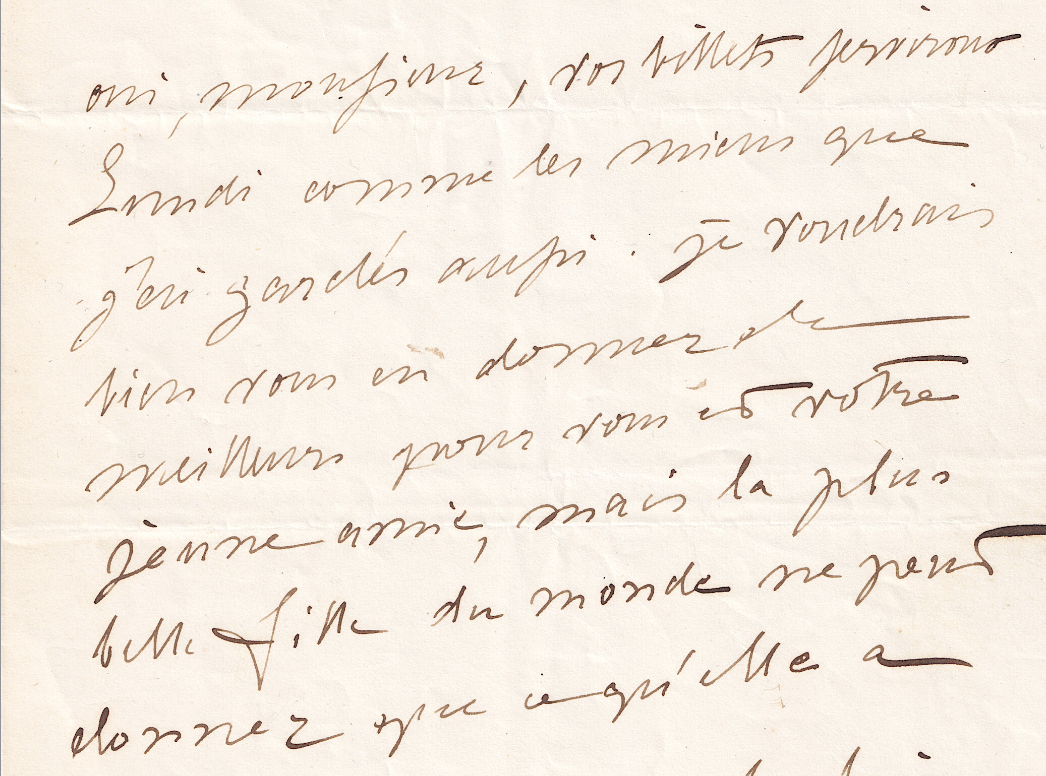 Alfred de Vigny - Lettre autographe signée - 1838