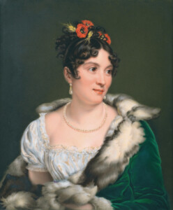 Mademoiselle Mars, portrait copié sur porcelaine d'après le tableau de Gérard par Aimée Perlet, 1823.