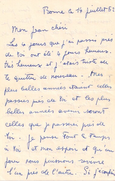 1 -Jean Marais à Jean Cocteau - Lettre autographe signée