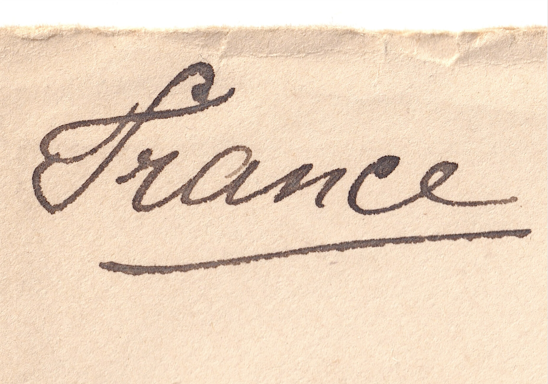 Louise Michel - Enveloppe autographe orpheline. 1902