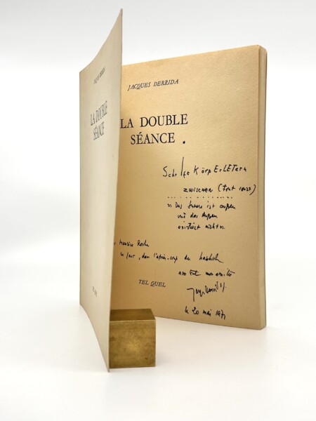 Jacques Derrida - Envoi autographe. 1971