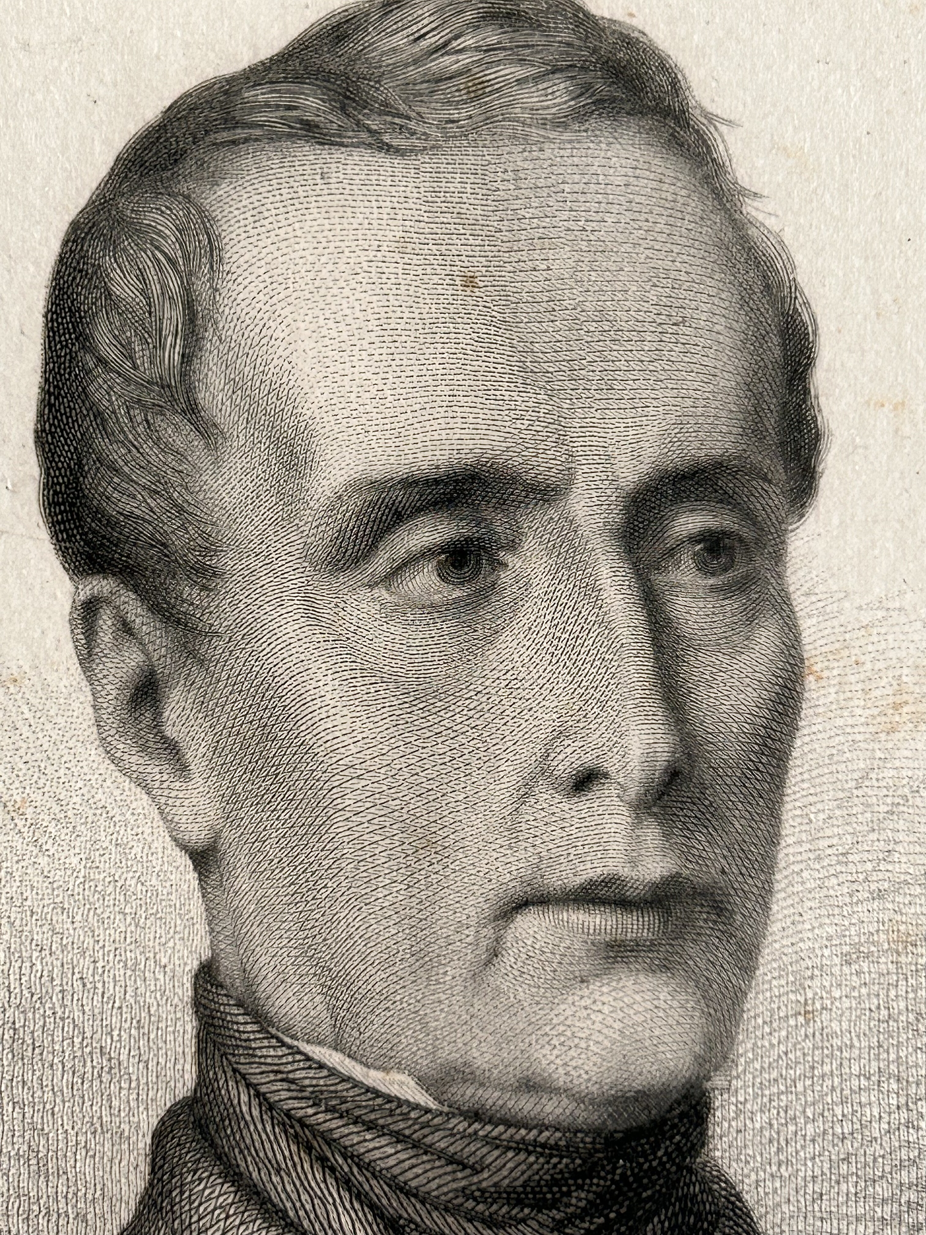 Alphonse de Lamartine - Portrait signé. Vers 1860