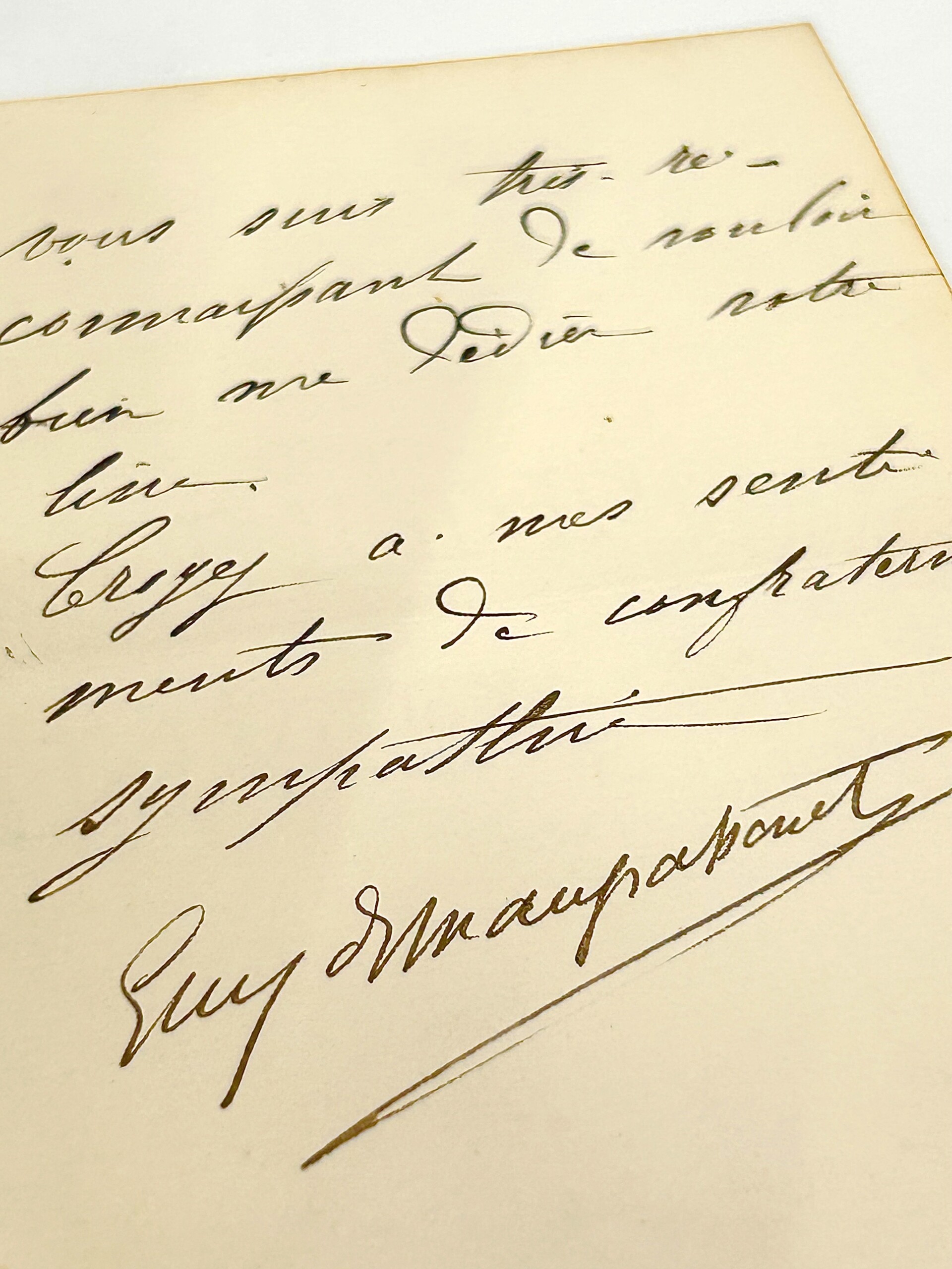 Guy de Maupassant - Lettre signée - 1891