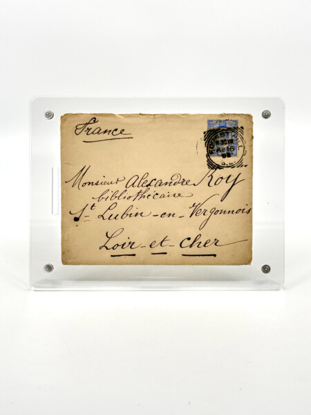 Louise Michel - Enveloppe autographe orpheline. 1902