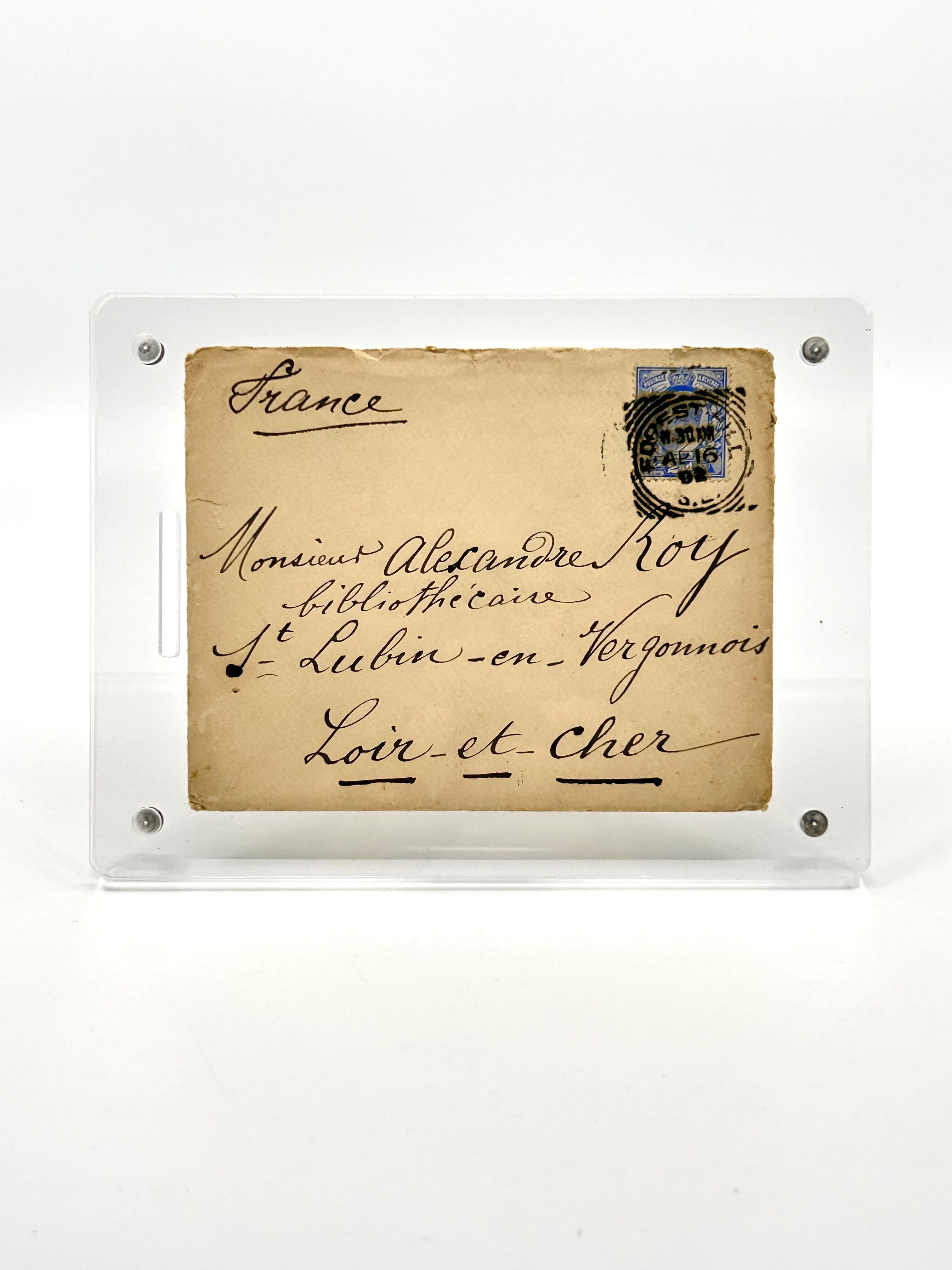 Louise Michel - Enveloppe autographe orpheline. 1902