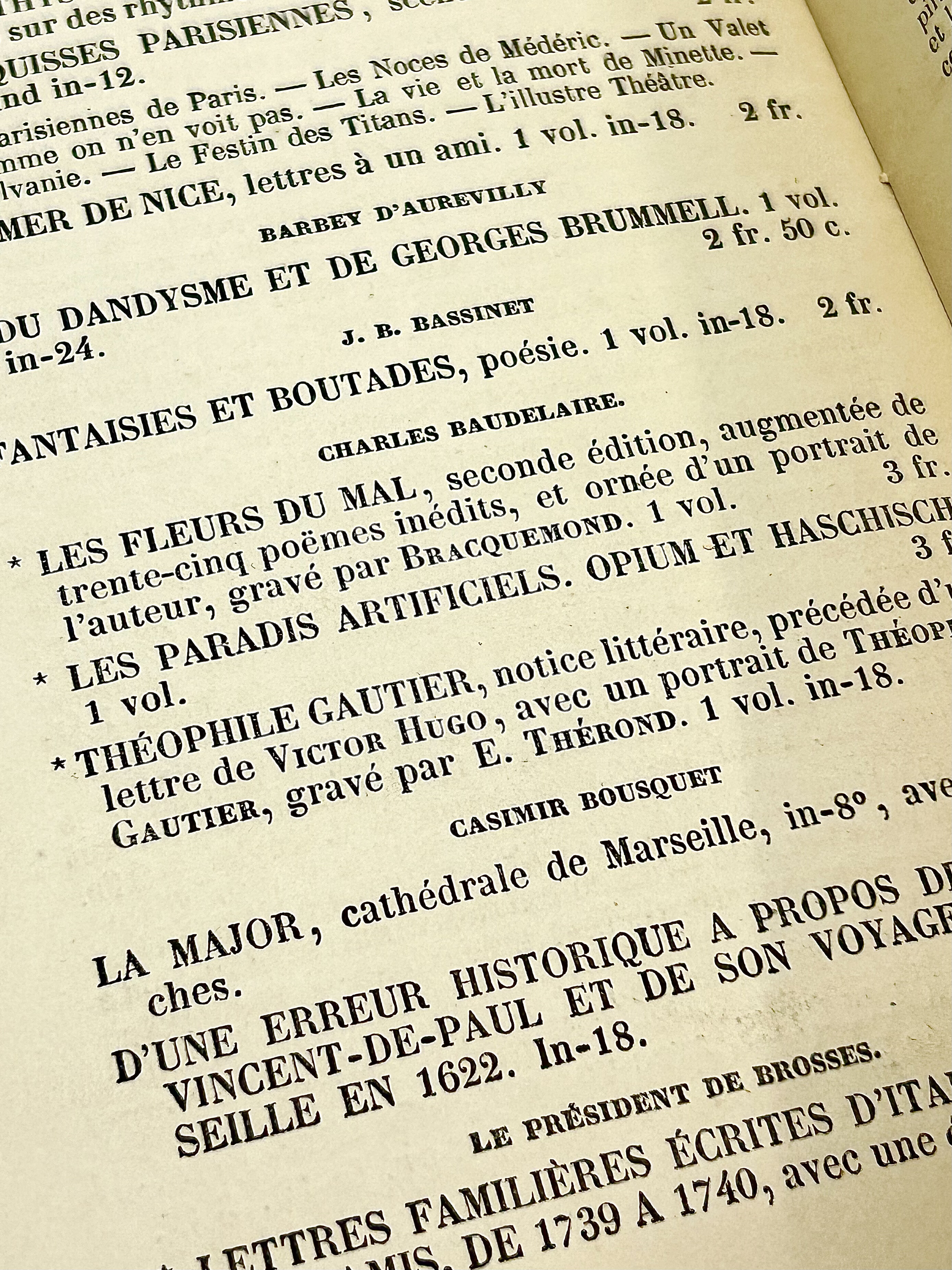 Catalogue des livres de fonds de la "librairie" Poulet-Malassis, 97 rue Richelieu, Novembre 1861.