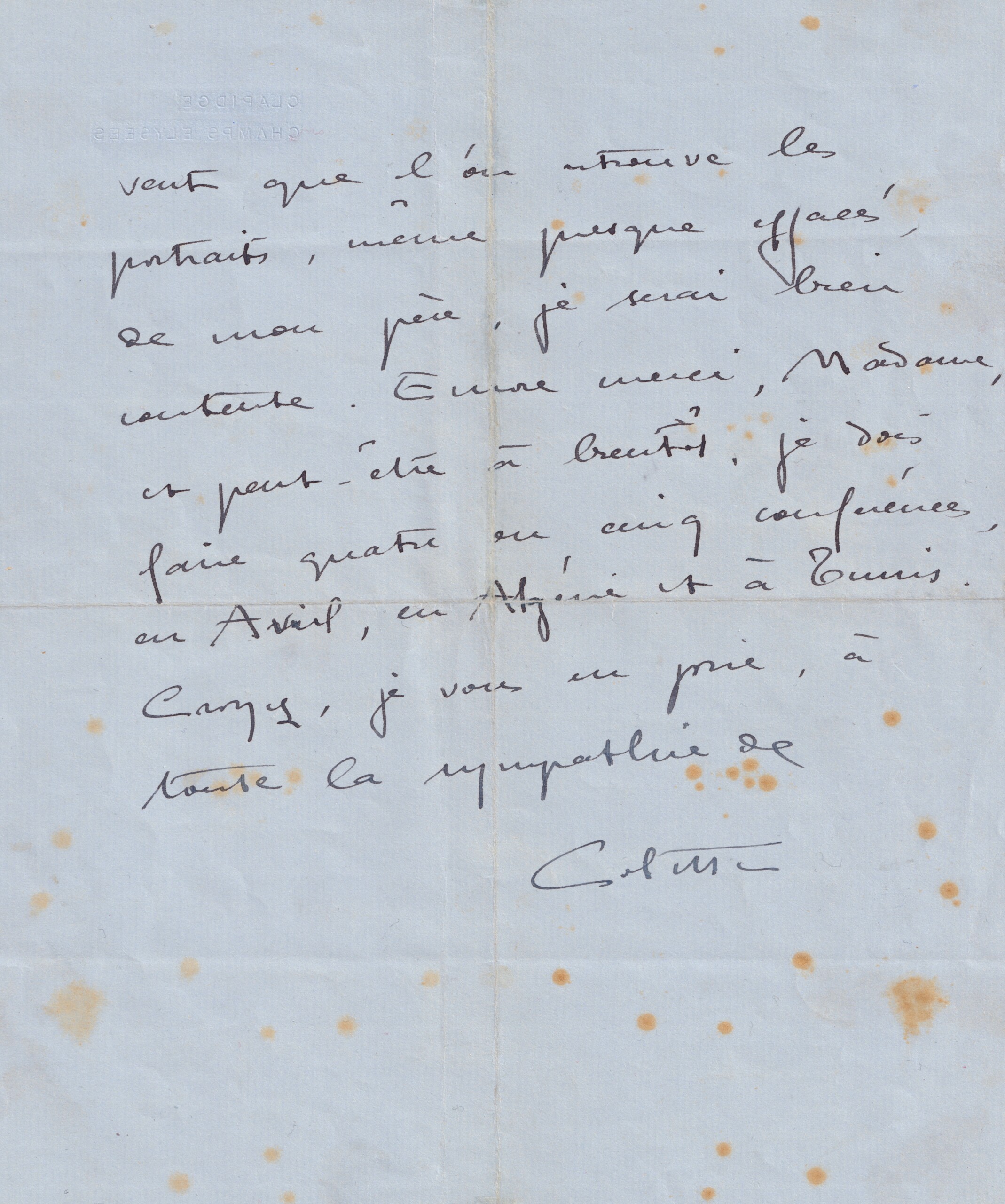 Colette - Lettre autographe signée - 1930