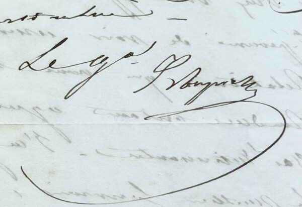 Le général Aupick - beau père de Charles Baudelaire. Lettre autographe signée