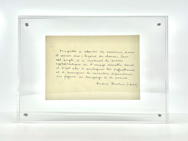 André Breton - Manuscrit autographe signé -Magritte