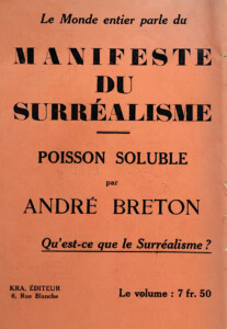 quatrième de couverture du premier numéro de la revue La Révolution surréaliste, (décembre 1924. )