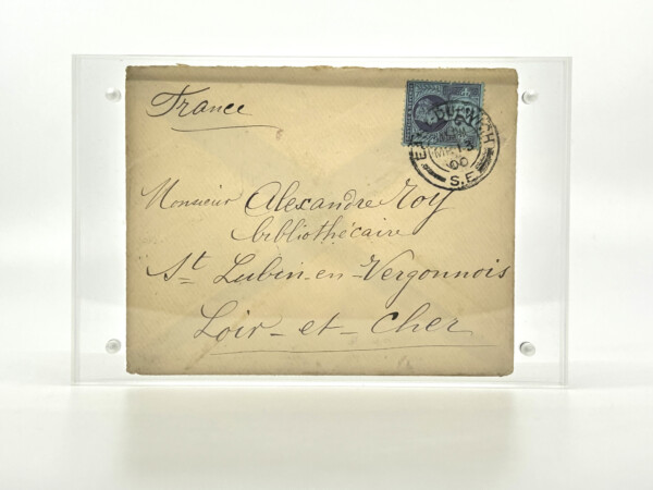Louise Michel - enveloppe autographe _ Londres 13 mars 1900