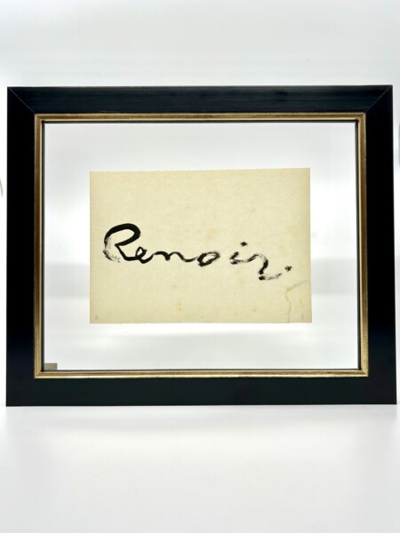 Auguste Renoir - Exceptionnelle signature grand format - 1918