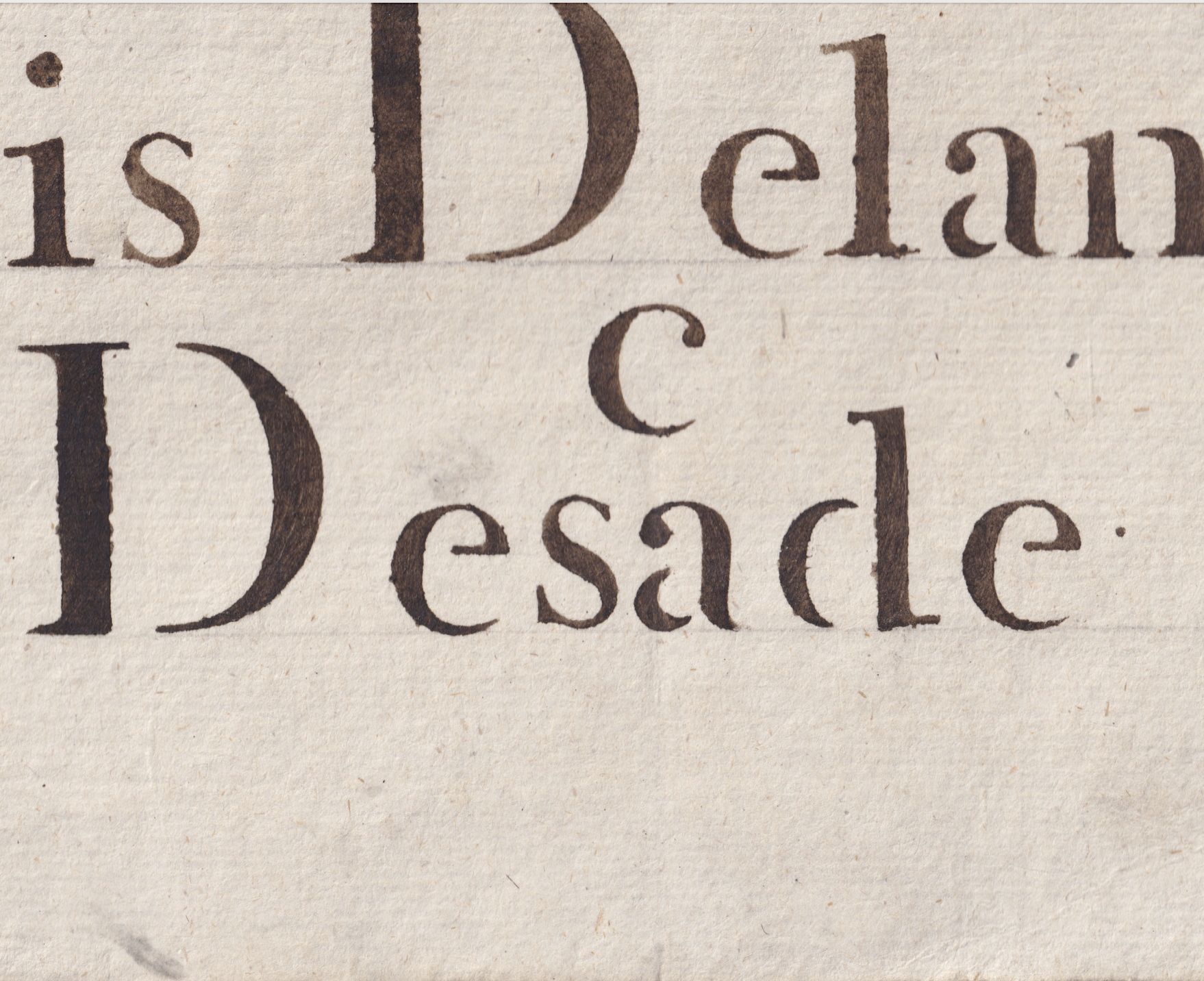 Grande pièce cartonnée oblongue avec lettrage à l'encre noire et notes autographes, provenant de l'étude de l'avoué du marquis de Sade