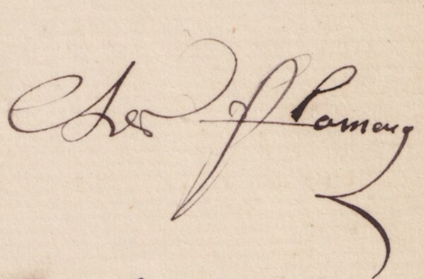 Auguste Rodin - Lettre autographe signée au peintre Francois Flameng. C.1883