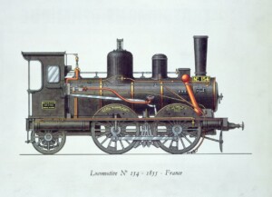 Locomotive Française nà vapeur 1855