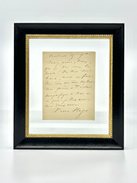 Victor Hugo - Lettre autographe signée à un poète.