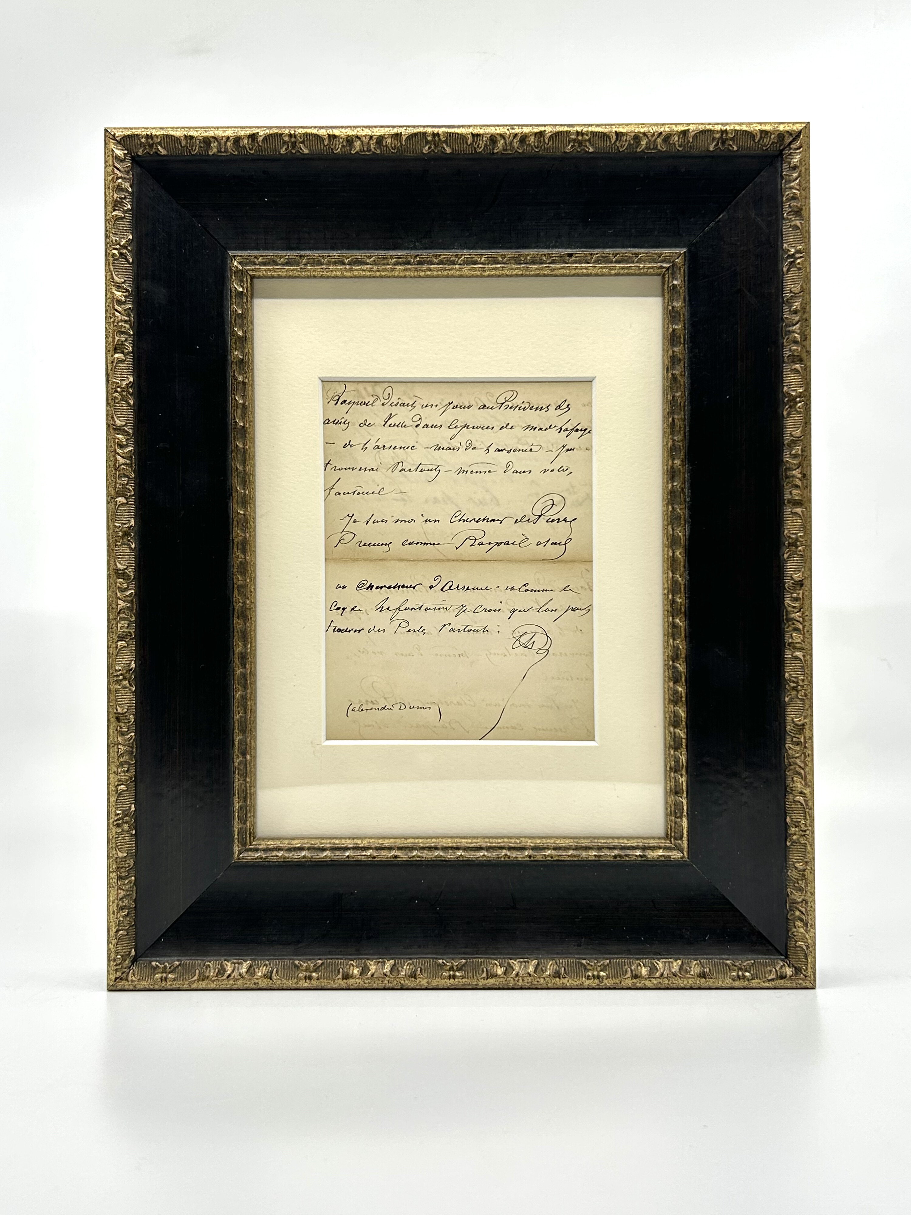 Alexandre Dumas - Manuscrit autographe signé