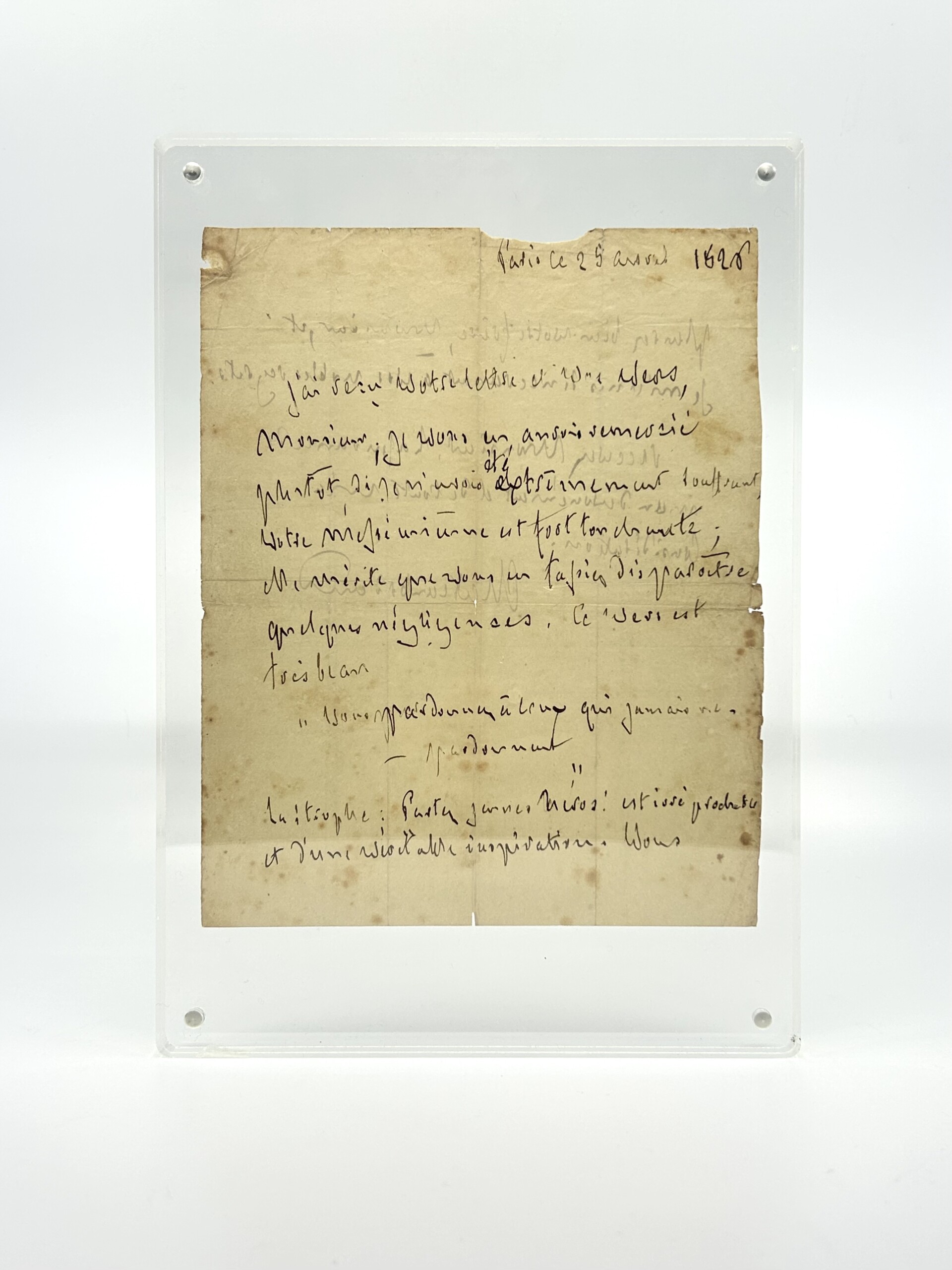 François-René de Chateaubriand -Lettre autographe signée - 1826
