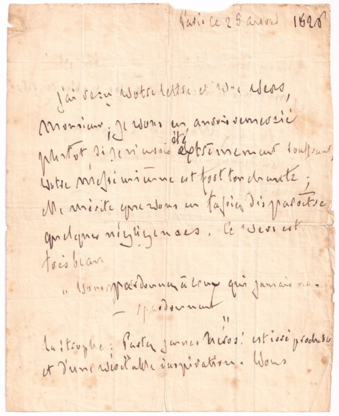 François-René de Chateaubriand -Lettre autographe signée - 1826